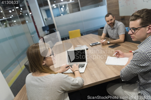 Image of startup business team on meeting