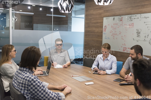 Image of startup business team on meeting