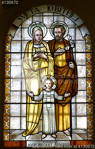 Image of Holy Family, Stained glass