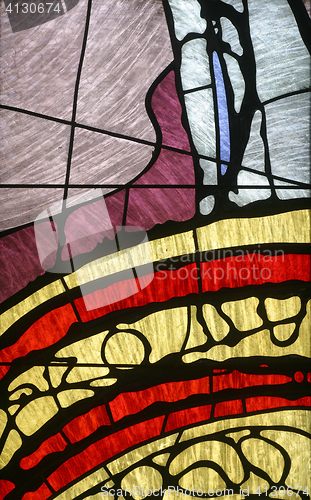 Image of Stained glass church window