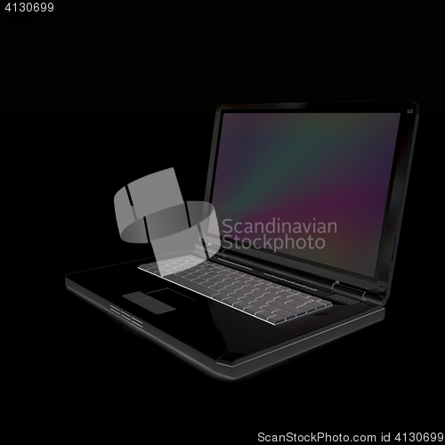 Image of Laptop computer. 3d render
