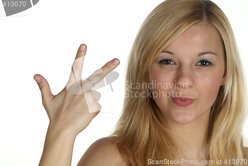 Image of three with finger