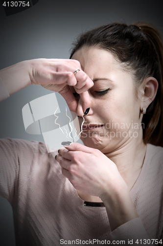 Image of portrait of disgusted woman