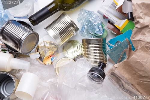 Image of Waste lies on white table