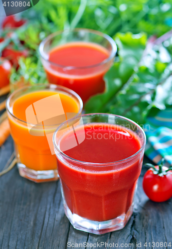 Image of fresh vegetable juice