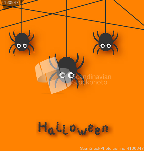 Image of Spiders and Cobweb for Halloween