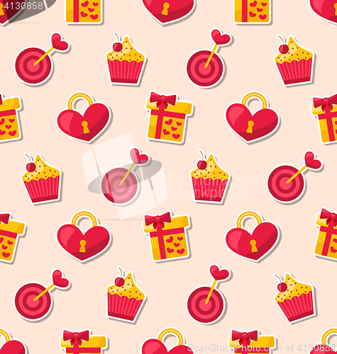 Image of Seamless Wallpaper for Valentines Day or Wedding