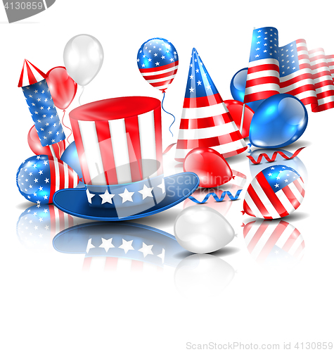 Image of Colorful Template for American Holidays