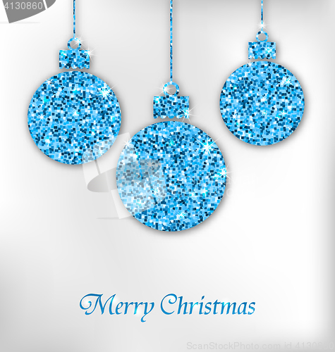 Image of Christmas Balls with Sparkle Surface