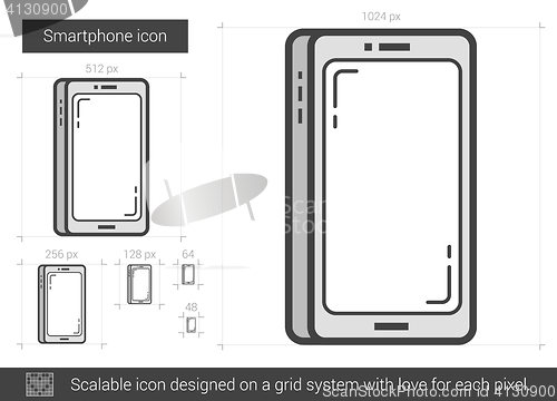 Image of Smartphone line icon.