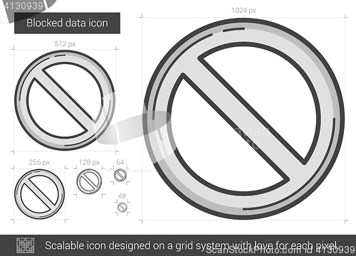 Image of Blocked data line icon.