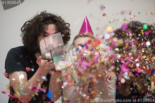 Image of confetti party