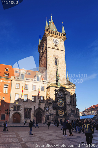 Image of Famous old Prague Astronomical Clock -Prague Orloj