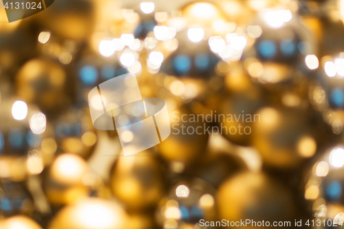 Image of golden christmas decoration or garland of beads