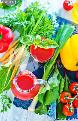 Image of fresh vegetable juice