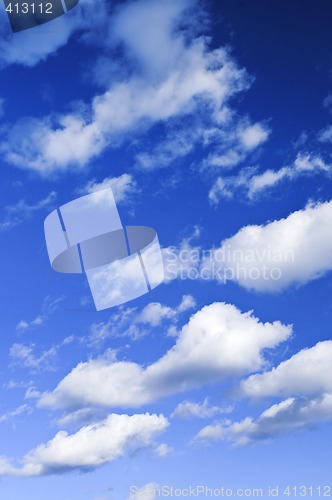 Image of Blue sky with white clouds