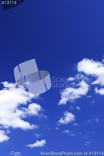 Image of Blue sky with white clouds