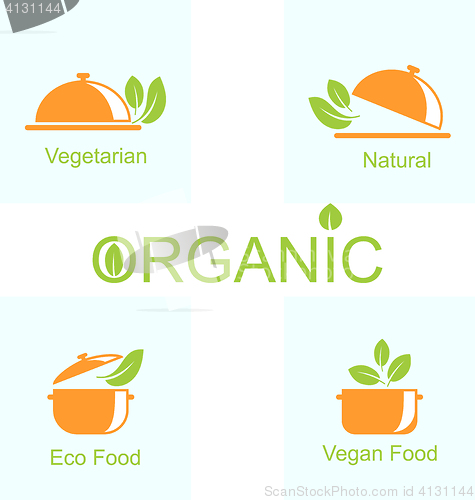Image of Set of Vegetarian Food Icons