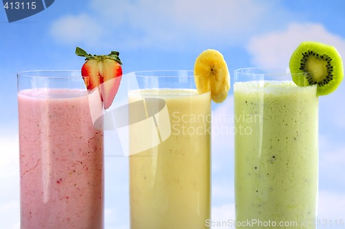 Image of Assorted fruit smoothies