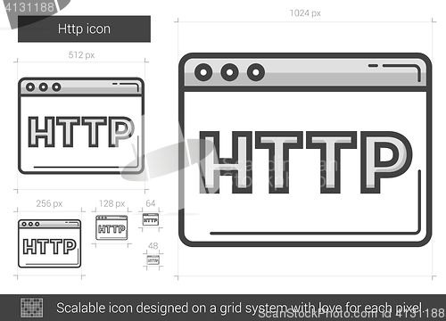 Image of Http line icon.