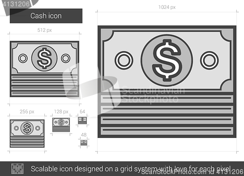 Image of Cash line icon.