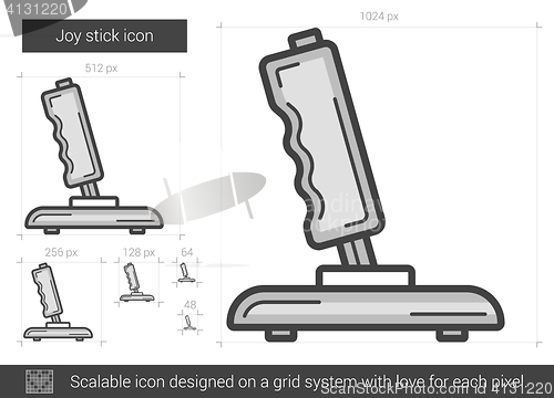 Image of Joy stick line icon.