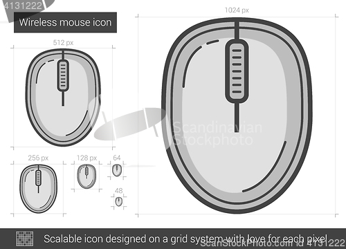Image of Wireless mouse line icon.