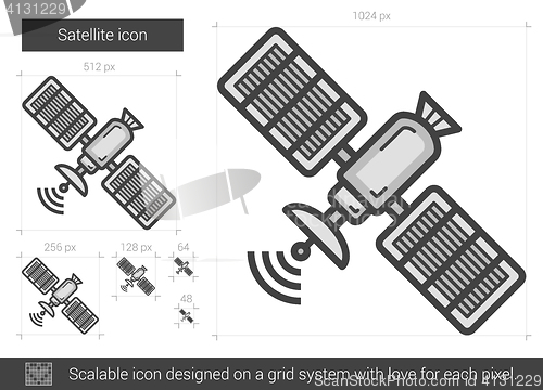 Image of Satellite line icon.