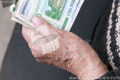 Image of Belarusian money in hands