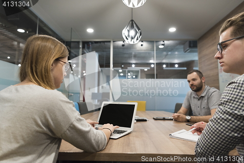 Image of startup business team on meeting