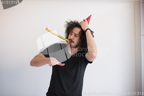 Image of confetti man on party