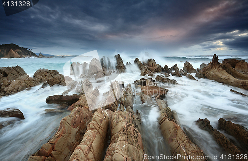 Image of Barraga Bay Coastline with Wild Seas