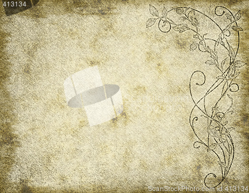 Image of floral paper or parchment