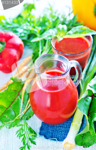 Image of fresh vegetable juice