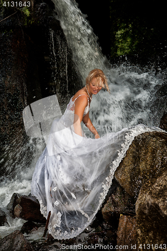 Image of Young Bride On A River