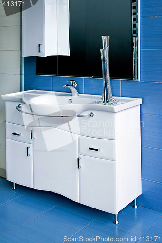 Image of Blue bathroom