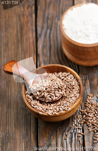 Image of flax seed and flour