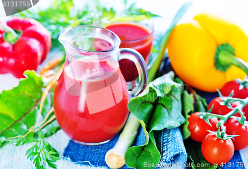 Image of fresh vegetable juice