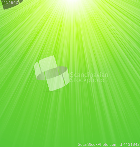 Image of Abstract Green Sunbeam Background