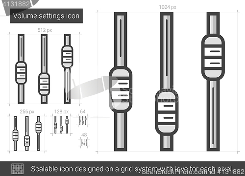 Image of Volume settings line icon.