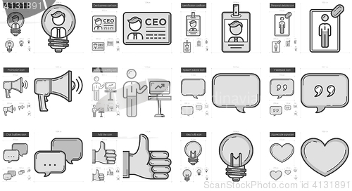 Image of Human resources line icon set.