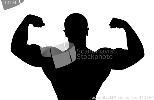 Image of Silhouette of bodybuilder