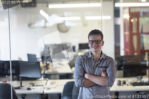 Image of business man at modern  office