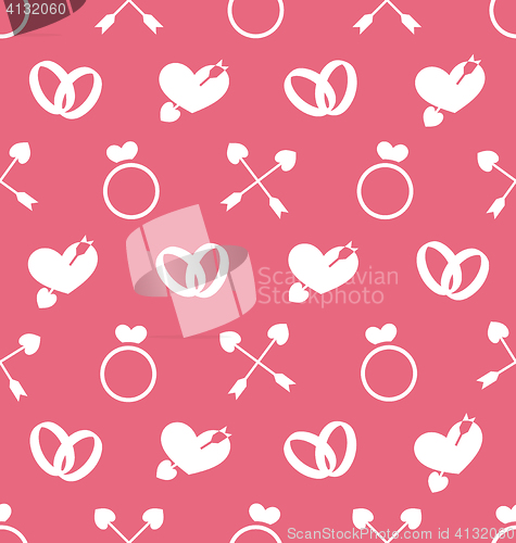 Image of Seamless Wallpaper for Valentines Day or Wedding
