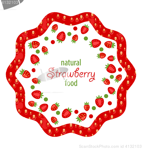 Image of Beautiful Frame Made of Strawberry