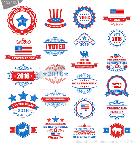 Image of Objects and Symbols for Vote of USA