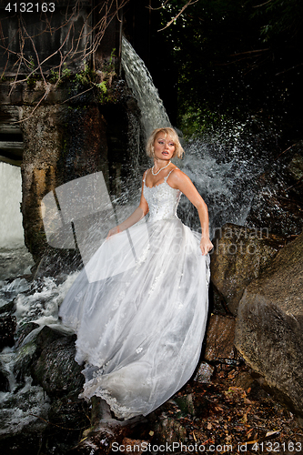 Image of Young Bride On A River