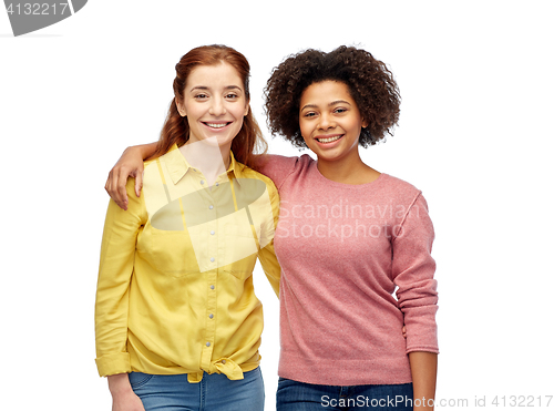 Image of happy smiling women hugging