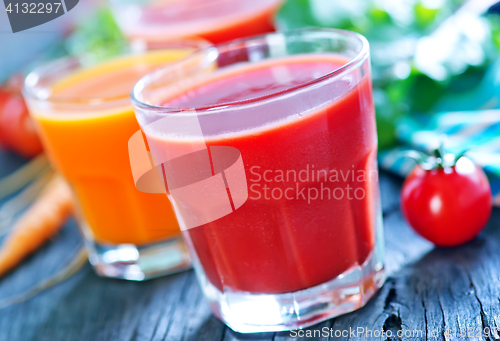 Image of fresh vegetable juice