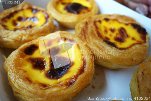 Image of Egg tart or portuguese egg tart 